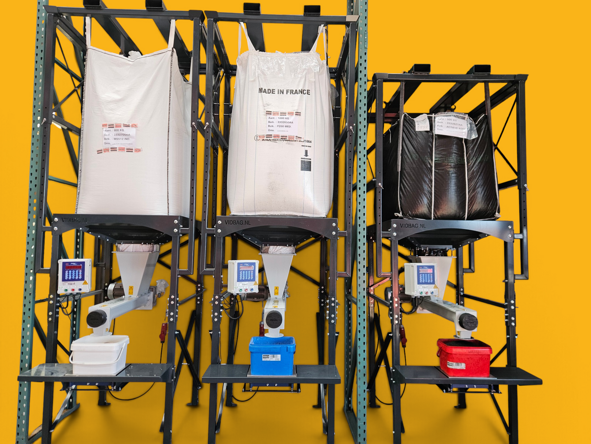 Modulo HI-DS voor afvullen emmers vanuit bigbags