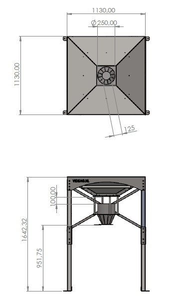 Modulo SP® big bag unloading station; funnel